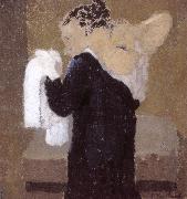 Edouard Vuillard Lady is being scrubbed of Vial painting